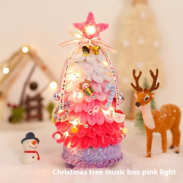 Music Box Handmade DIY Material Package Homemade Christmas Decoration Pink With Light - Shop at LoveMi