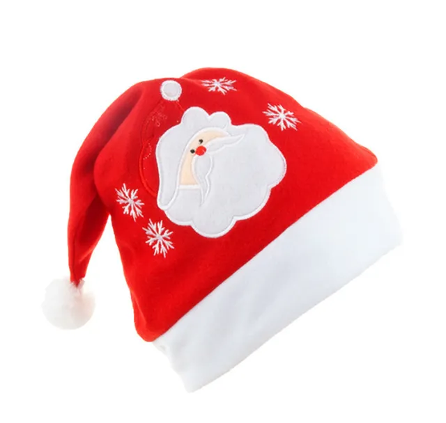 Cartoon Christmas Hat With Elk Santa Claus Embroidery Design Holiday Party Decoration Fuzzy Hat A Elderly Style - Shop at LoveMi