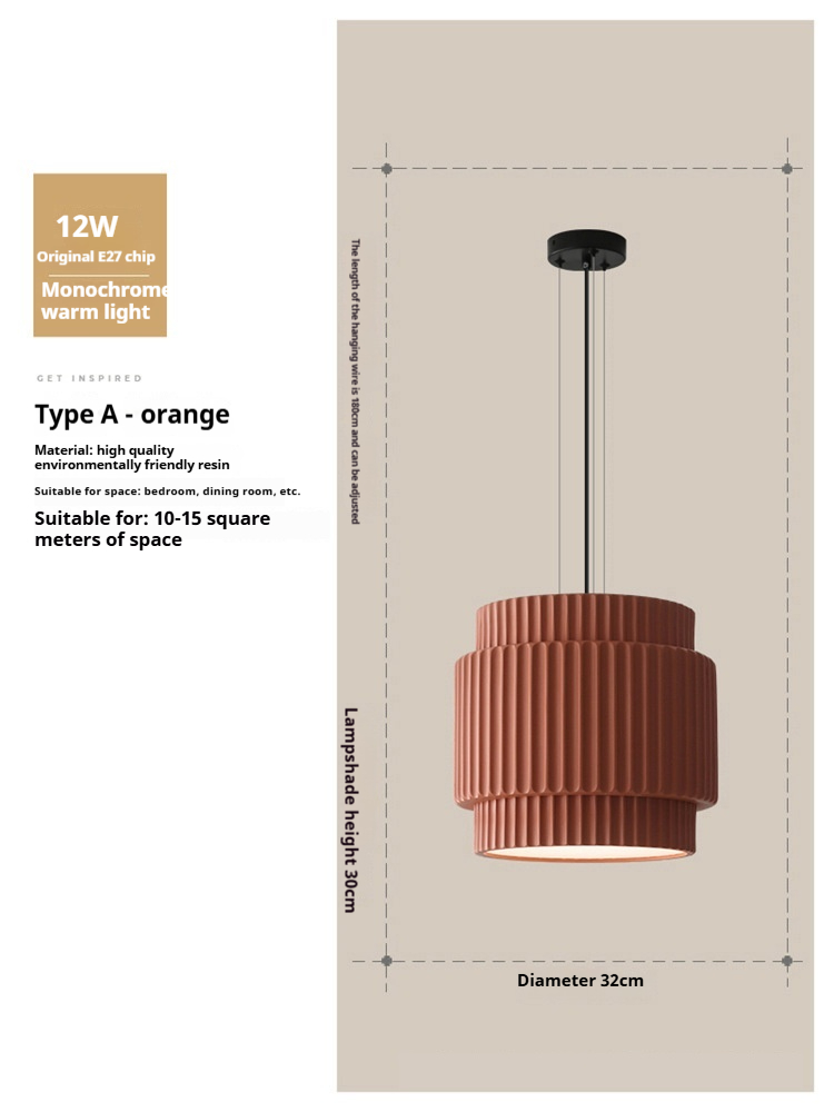 A Style Chandelier Orange