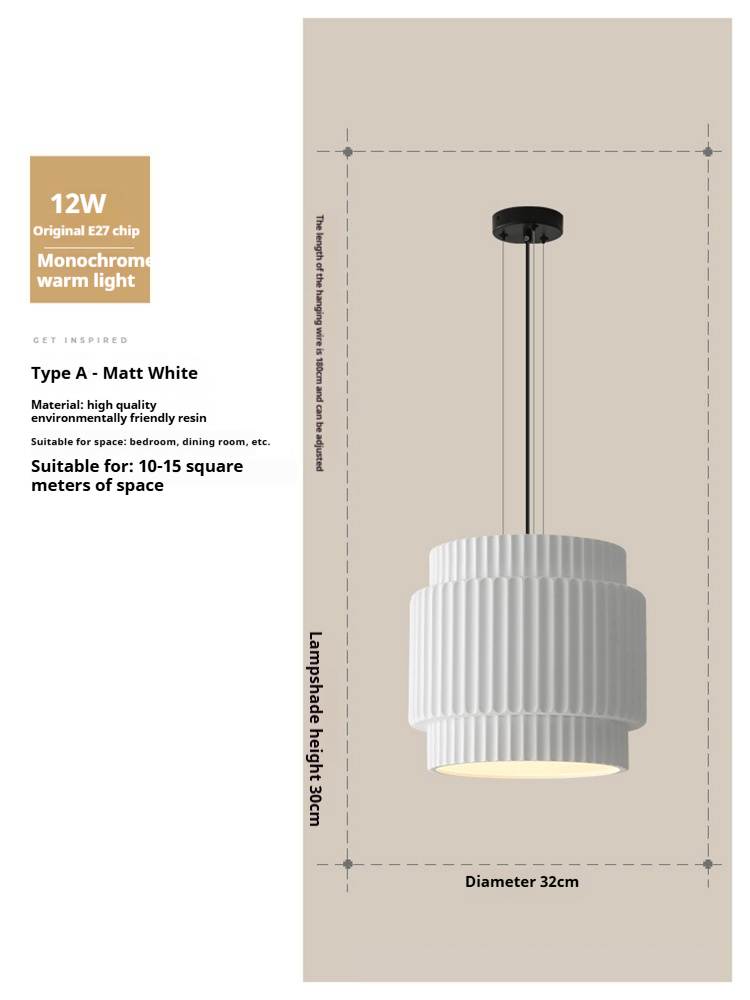 Type A Chandelier White