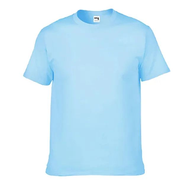 Thick T shirt Jie Dan HA00 Hammer Cotton Short Sleeve TEE Blank T shirt Customization Light Blue - Shop at LoveMi