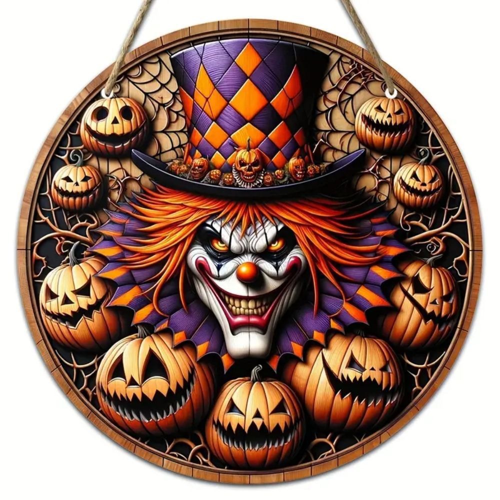 Title 4, Creative Door Plate Round Halloween Pendant