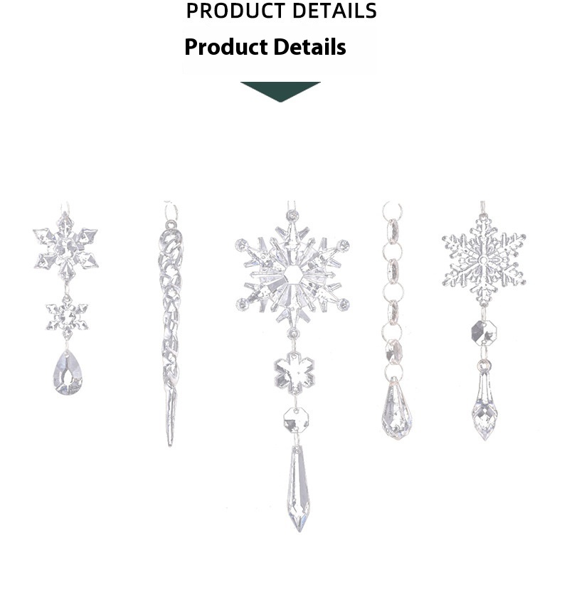 Title 3, Acrylic Snowflake Ice Strip Decoration Set