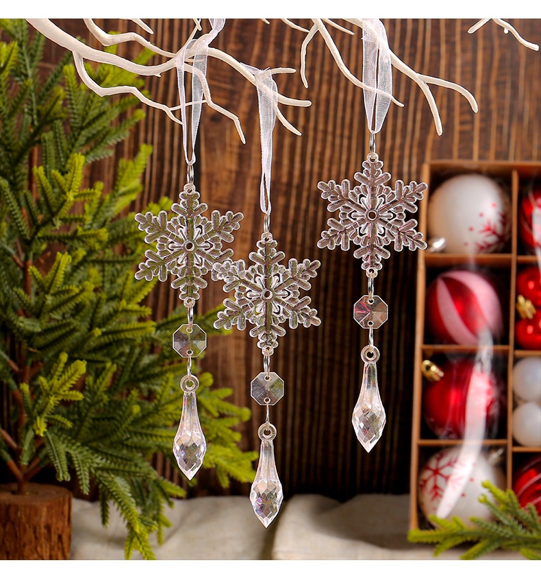 Title 7, Acrylic Snowflake Ice Strip Decoration Set