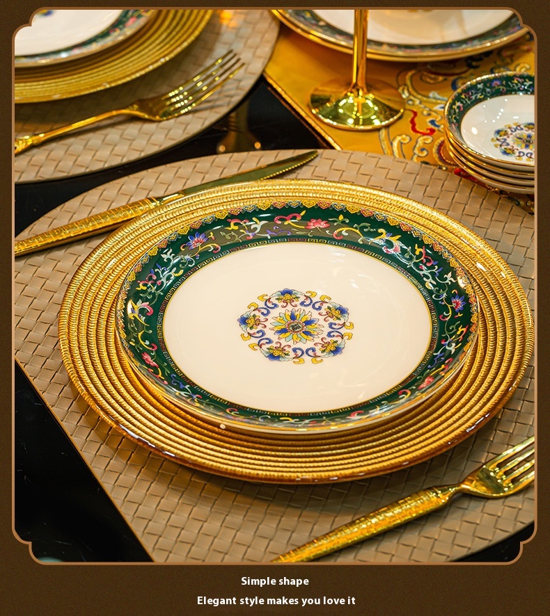 Title 4, Household Style Enamel Bone China Tableware Set