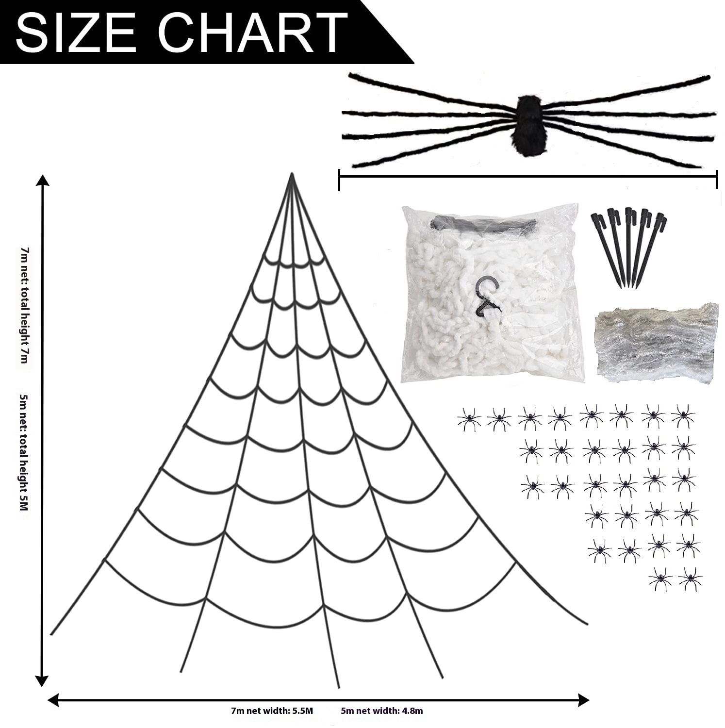 Title 11, Halloween Spider Web Decoration Props