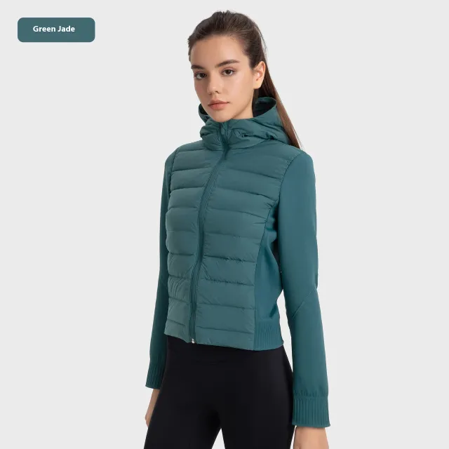 Thin Hood Down Jacket Women's Windproof, Waterproof And Warm Coat Green Turquoise - Shop at LoveMi