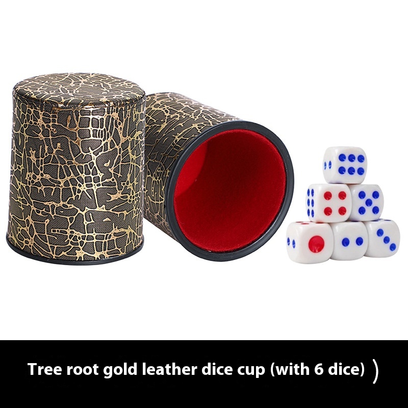 Tree Root Gold Dice Box