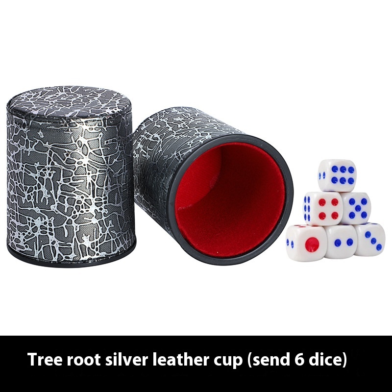 Tree Root Silver Dice Box