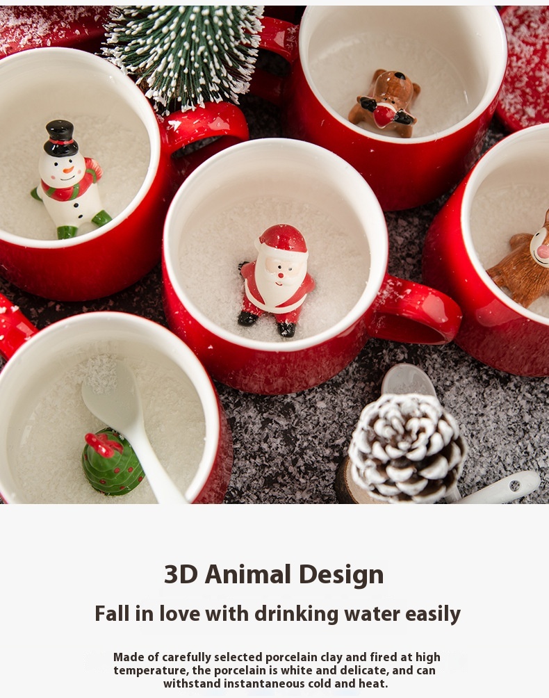 Title 5, Creative Christmas Gift Ceramic Water Cup