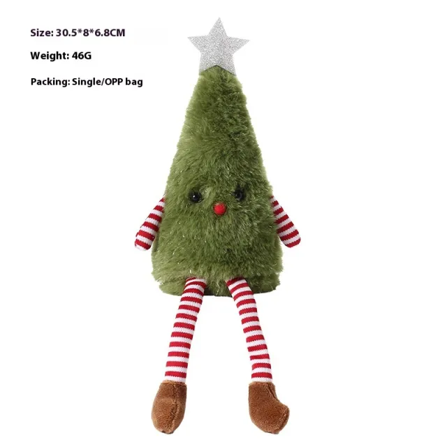 Christmas Decorations Cute Plush Doll Ornaments Green - Shop at LoveMi
