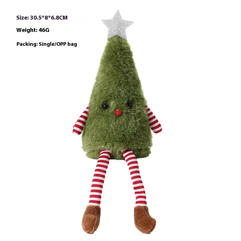 Christmas Decorations Cute Plush Doll Ornaments - Green