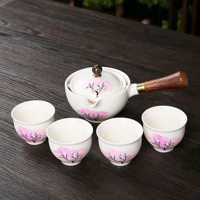 Title 6, Kung Fu Tea Set Side Handle One Pot Four Cups