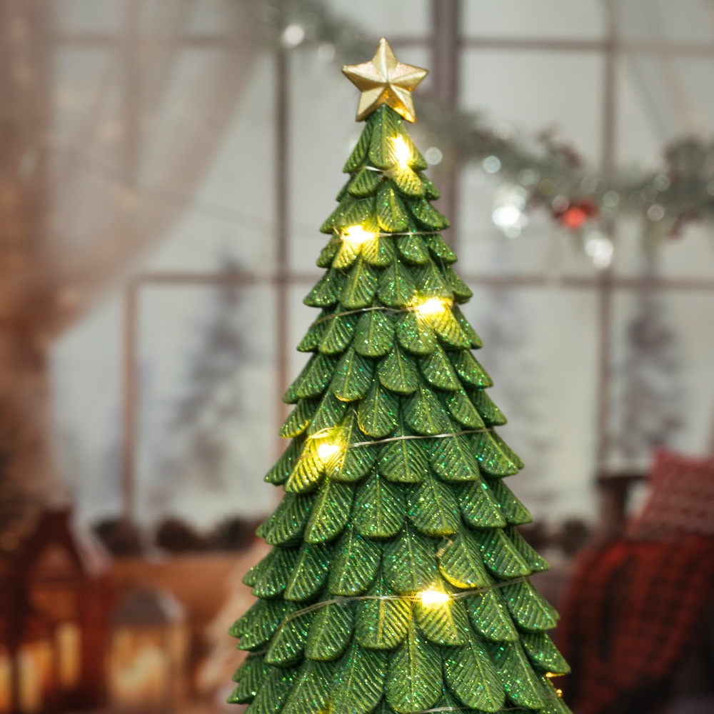 Title 7, Christmas Tree Home Sculpture Desktop Holiday D...