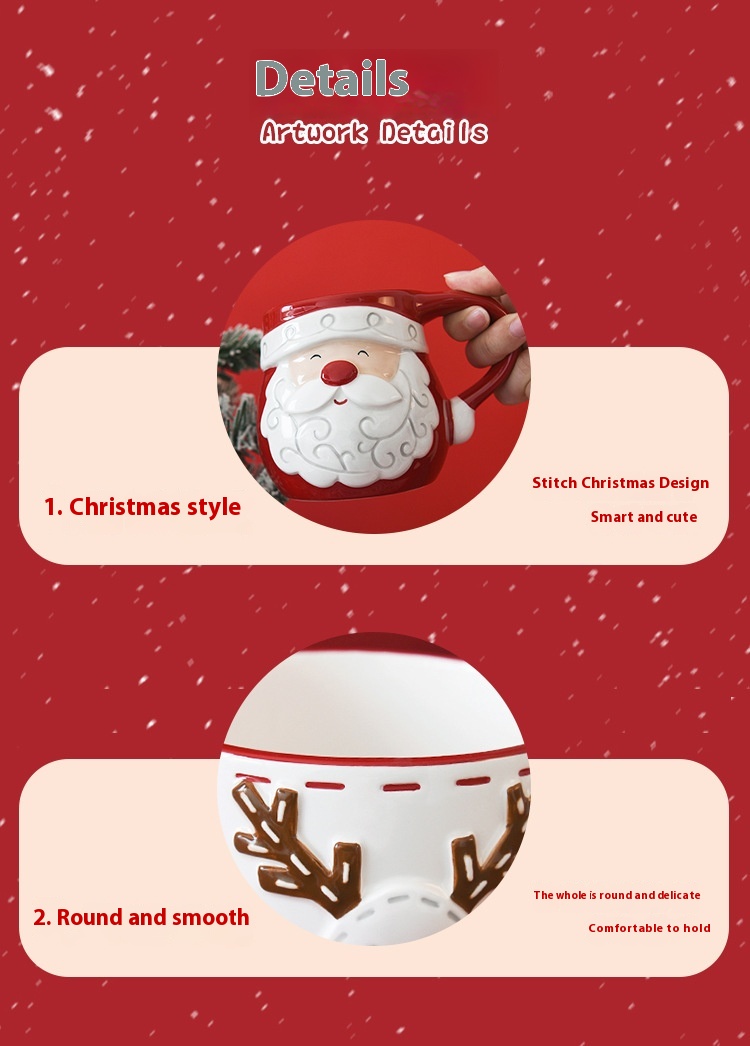 Title 10, Tasse en céramique Père Noël pour bureau et mai...