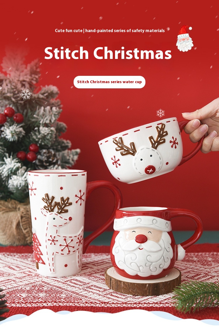 Title 2, Tasse en céramique Père Noël pour bureau et mai...