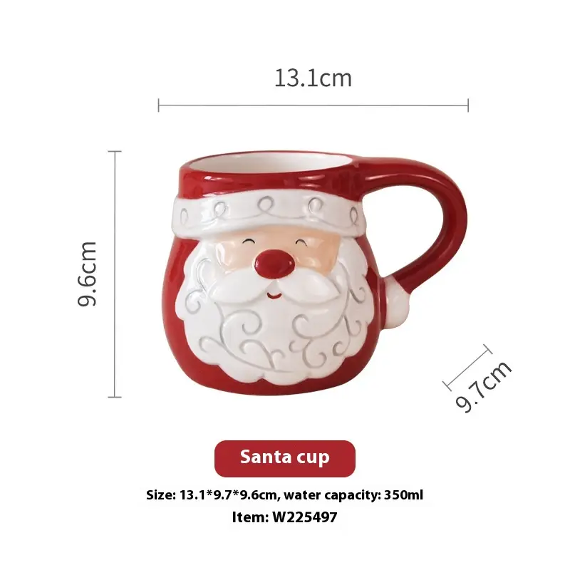Santa Claus Ceramic Cup Office Home