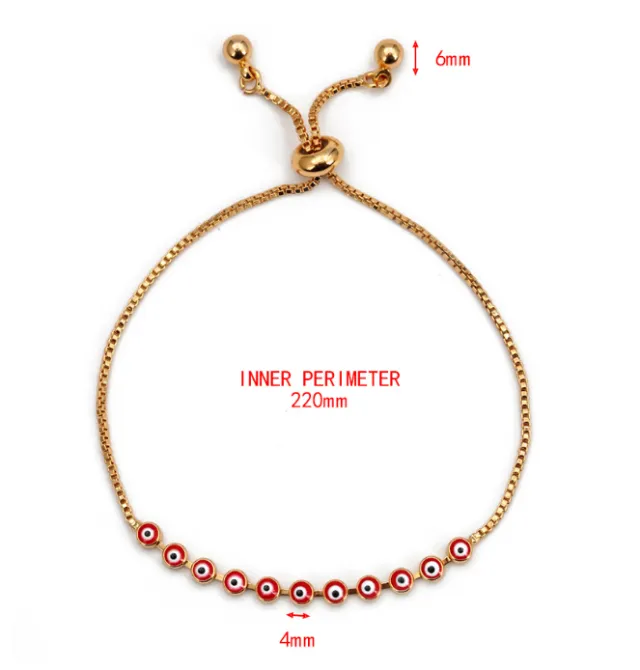 European And American Fashion Color Zircon Stretch Bracelet Ins Niche Red - Shop at LoveMi