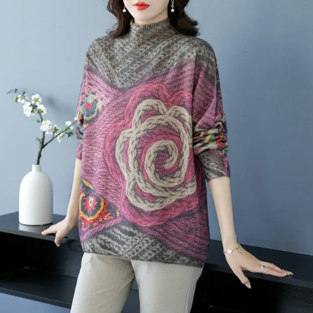 Plus sized Fashion Personalized Printing Knitted Pullover Sweater 3 Style - Shop at LoveMi