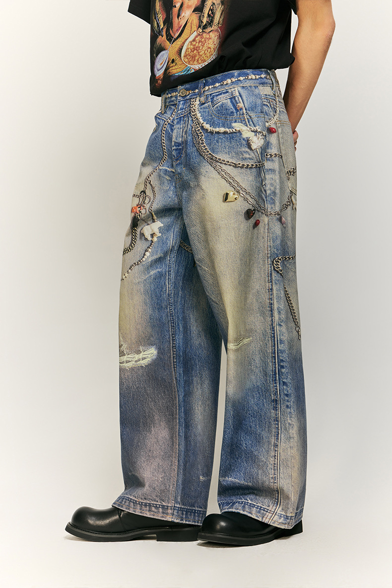 Title 4, Herren Digitaldruck Jeans Loose Street. Bequeme...