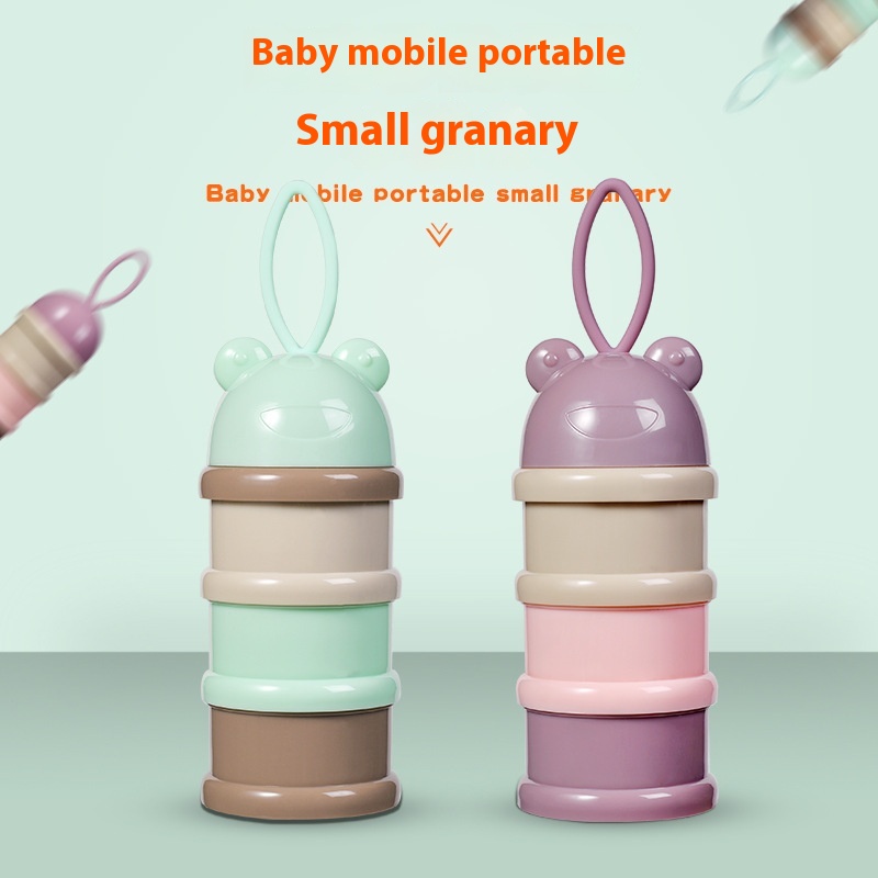 Colored Baby Three-layer Milk Powder Boxes Independent Layered Milk Container