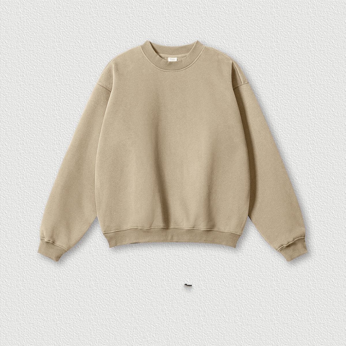 Cream apricot round neck