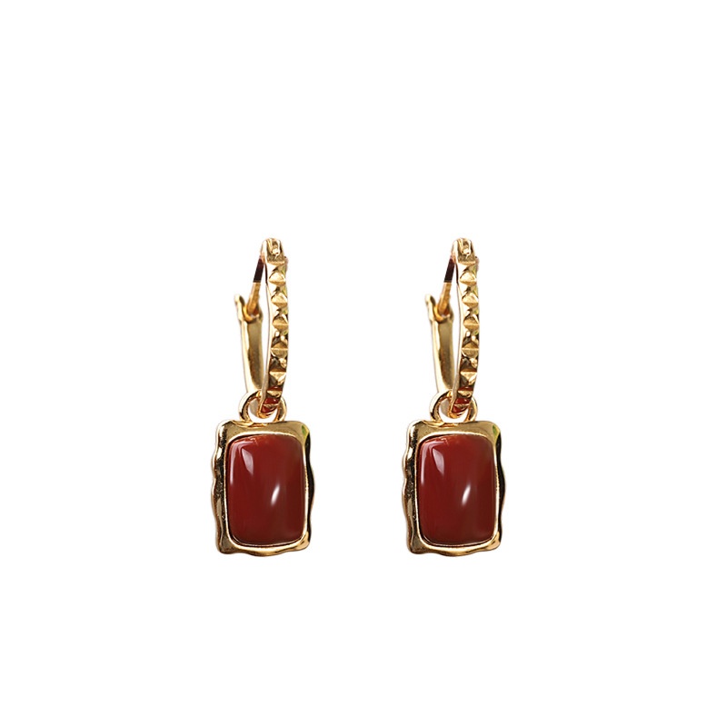 Southern Red Agate Eardrops