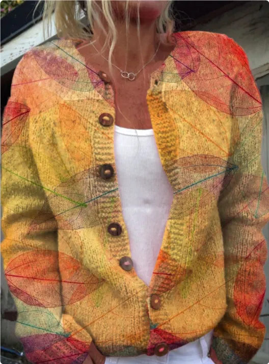 New 3D Digital Printed Cardigan Knitted Jacket For Women Color 3 - Shop at LoveMi