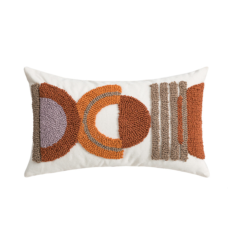 Coffee orange lumbar pillow