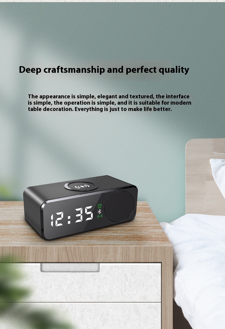 Title 2, Digital Clock Alarm Clock Bluetooth Amplifier R...