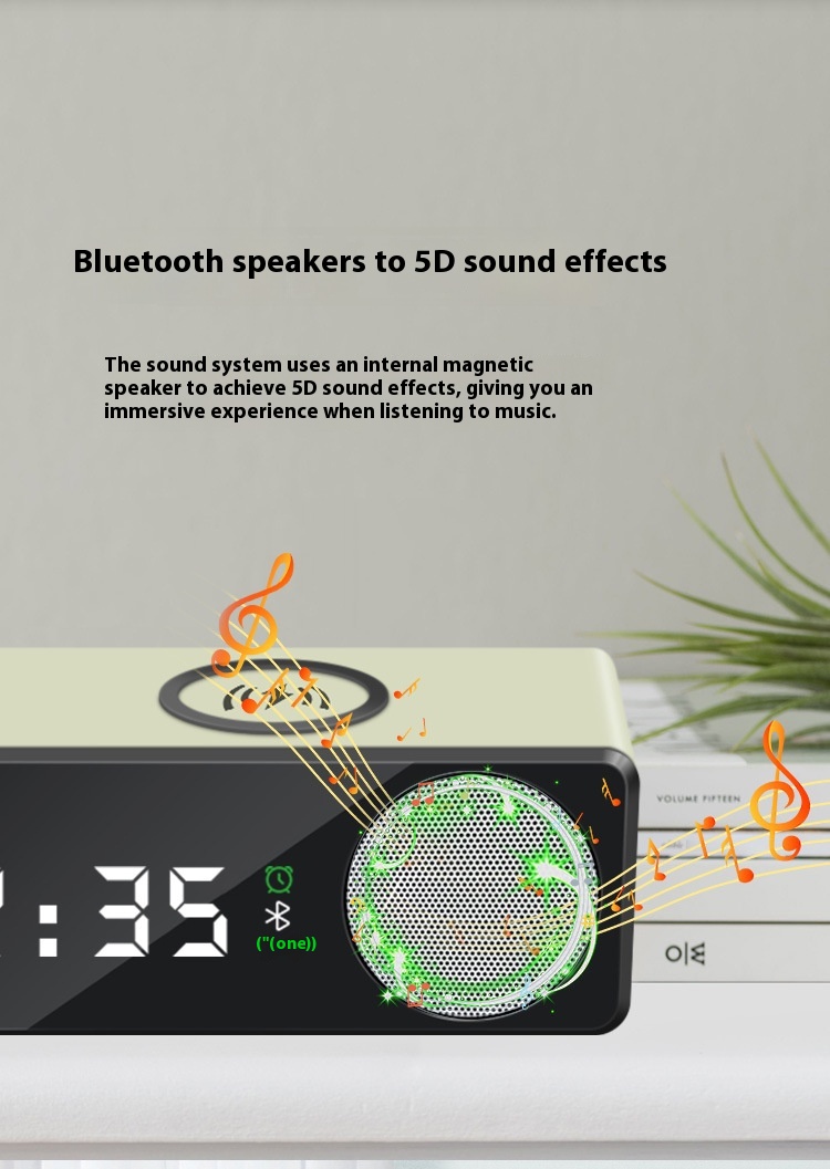 Title 6, Digital Clock Alarm Clock Bluetooth Amplifier R...