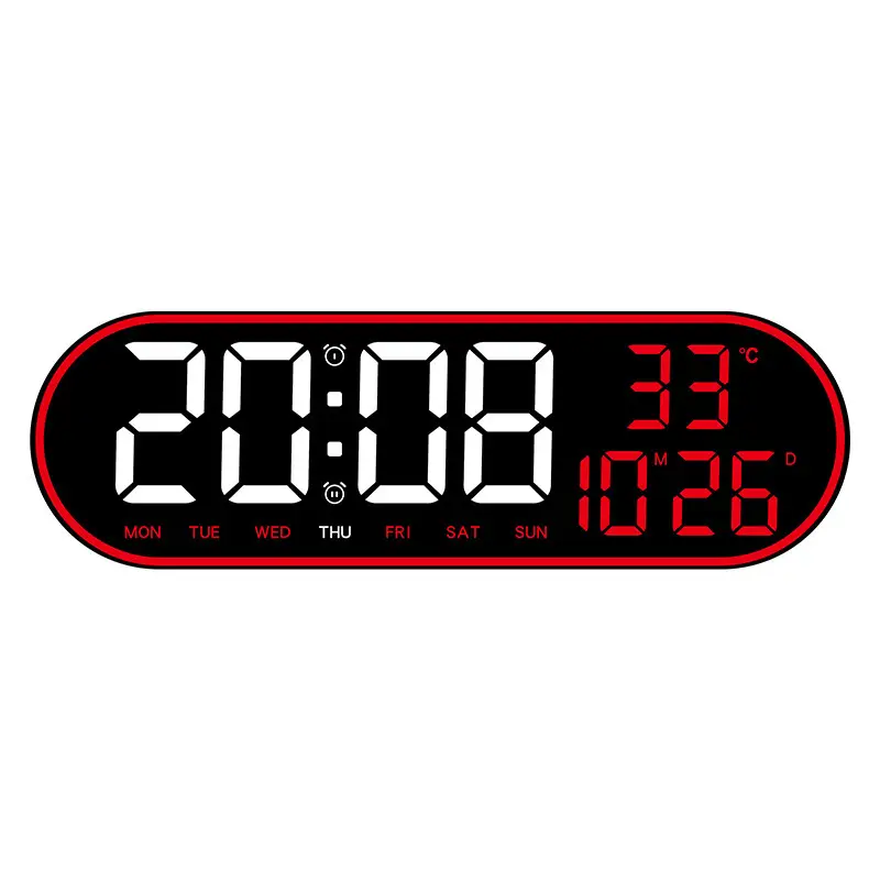 Simple Multifunctional Clock Living Room Wall Clock Home Decoration Digital Electronic Clock