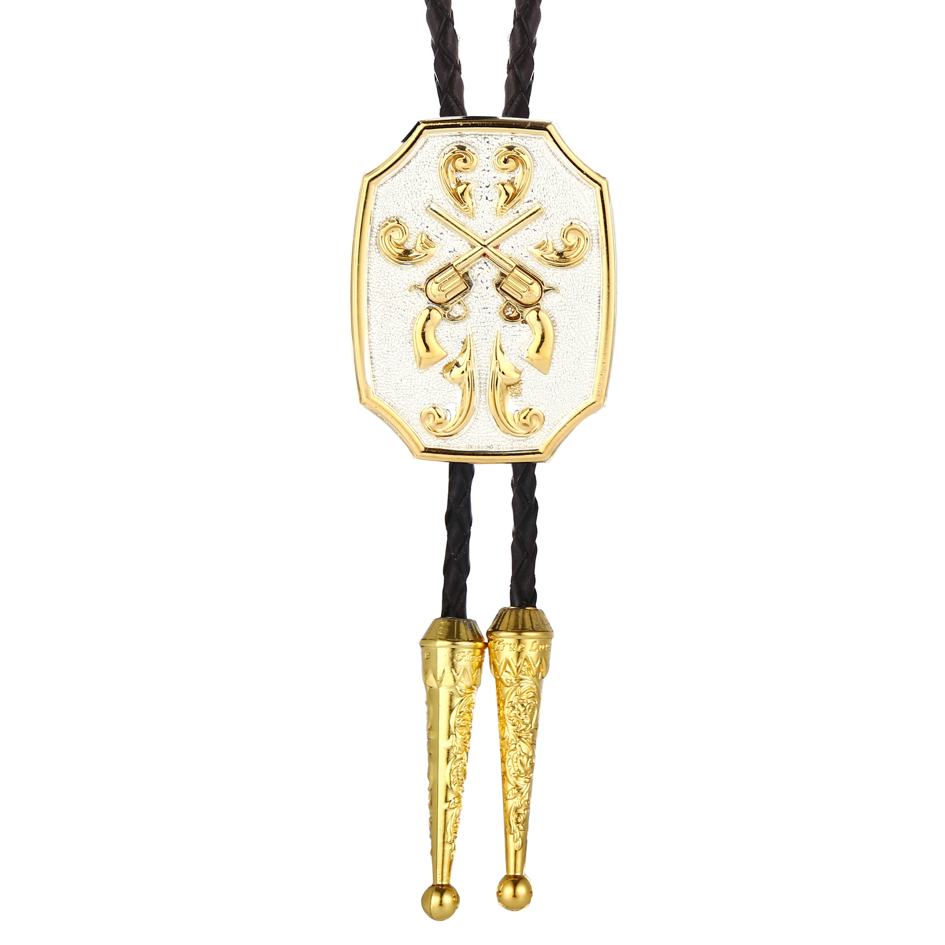 Title 1, Bolo Tie Silver Gold Suncha Two-tone