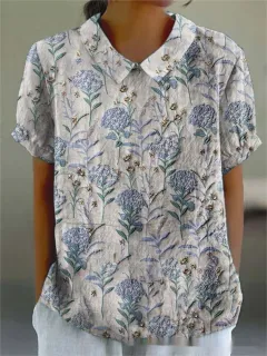 Summer Lapels Short Sleeve Elegant European And American Style Women Top - 2 Models D758-Xl - View 1