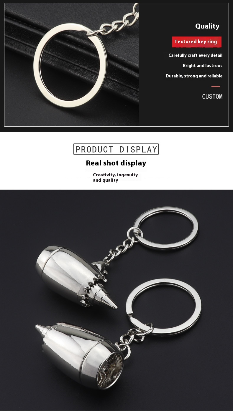 Title 1, Machine Engine Keychain Handbag Pendant Simulat...