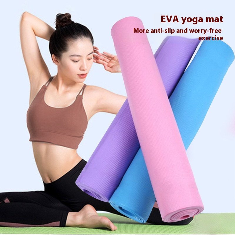 Eva Yoga Mat Monochrome Camouflage Embossed 3-10mm Fitness Sports Anti-slip Moisture-proof Floor Mat