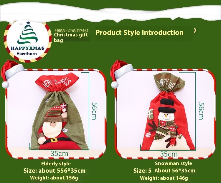 Title 1, New Large Three-dimensional Linen Christmas Gif...