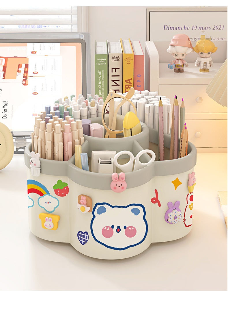 Title 7, Rotating Pen Holder Storage Container Student O...