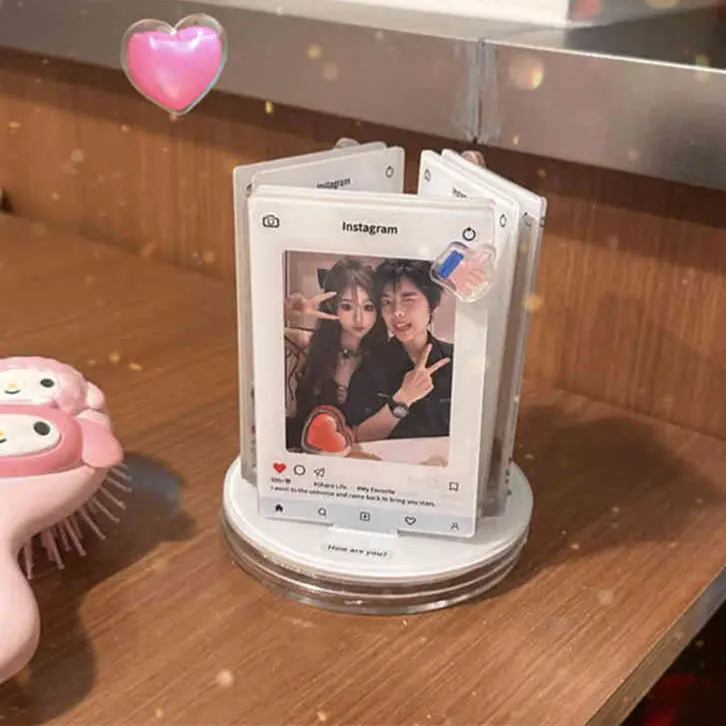 Creative Rotating Stand Photo Acrylic Frame