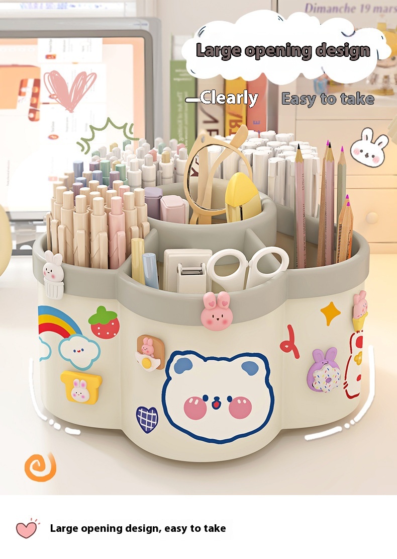 Title 6, Rotating Pen Holder Storage Container Student O...