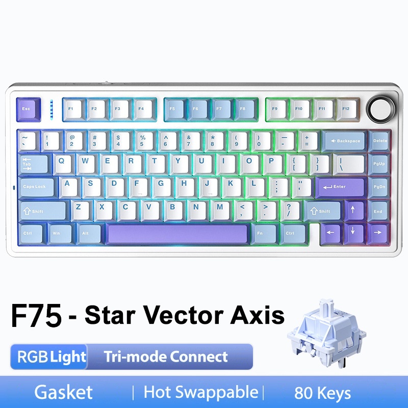 F75 White Blue Purple