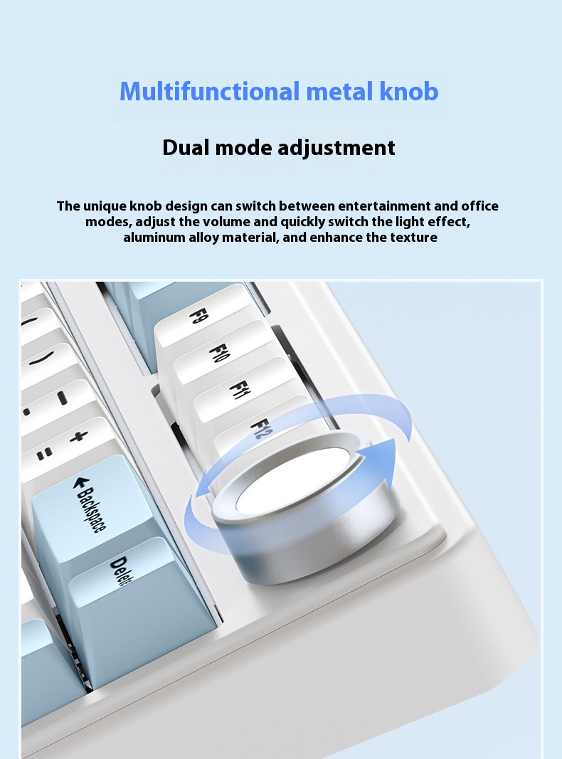 Title 4, Mechanical Keyboard Wireless Three-mode Bluetooth