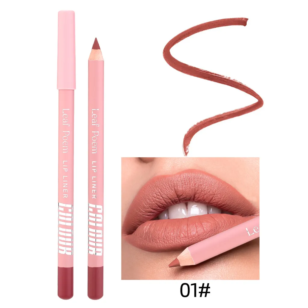 12 Colour Matte Lipstick Lip Liner - 2G