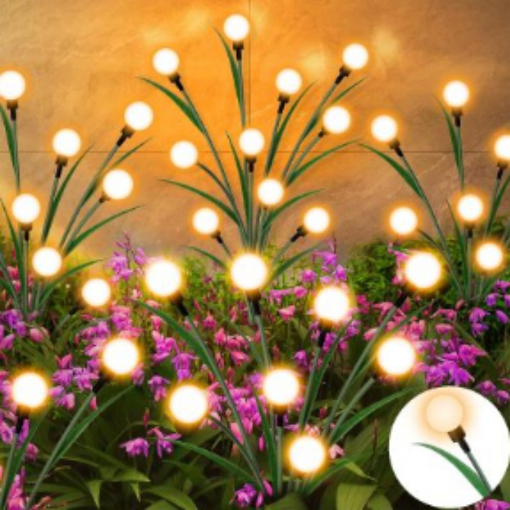 Luz LED Solar de Jardín con Forma de Hoja