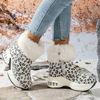 New short tube Mid Heel women's boots in winter - White
