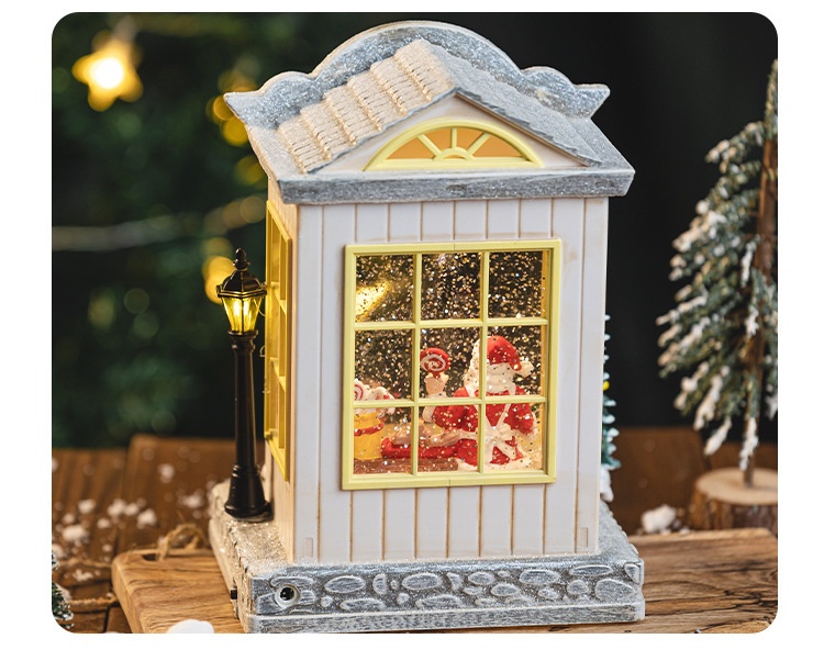 Title 8, Snow Fireplace Decorative Music Box Christmas G...