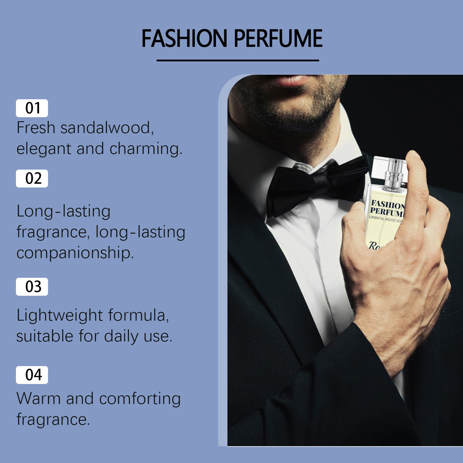 Title 5, Oriental Wood Fashion Perfume Lasting Portable