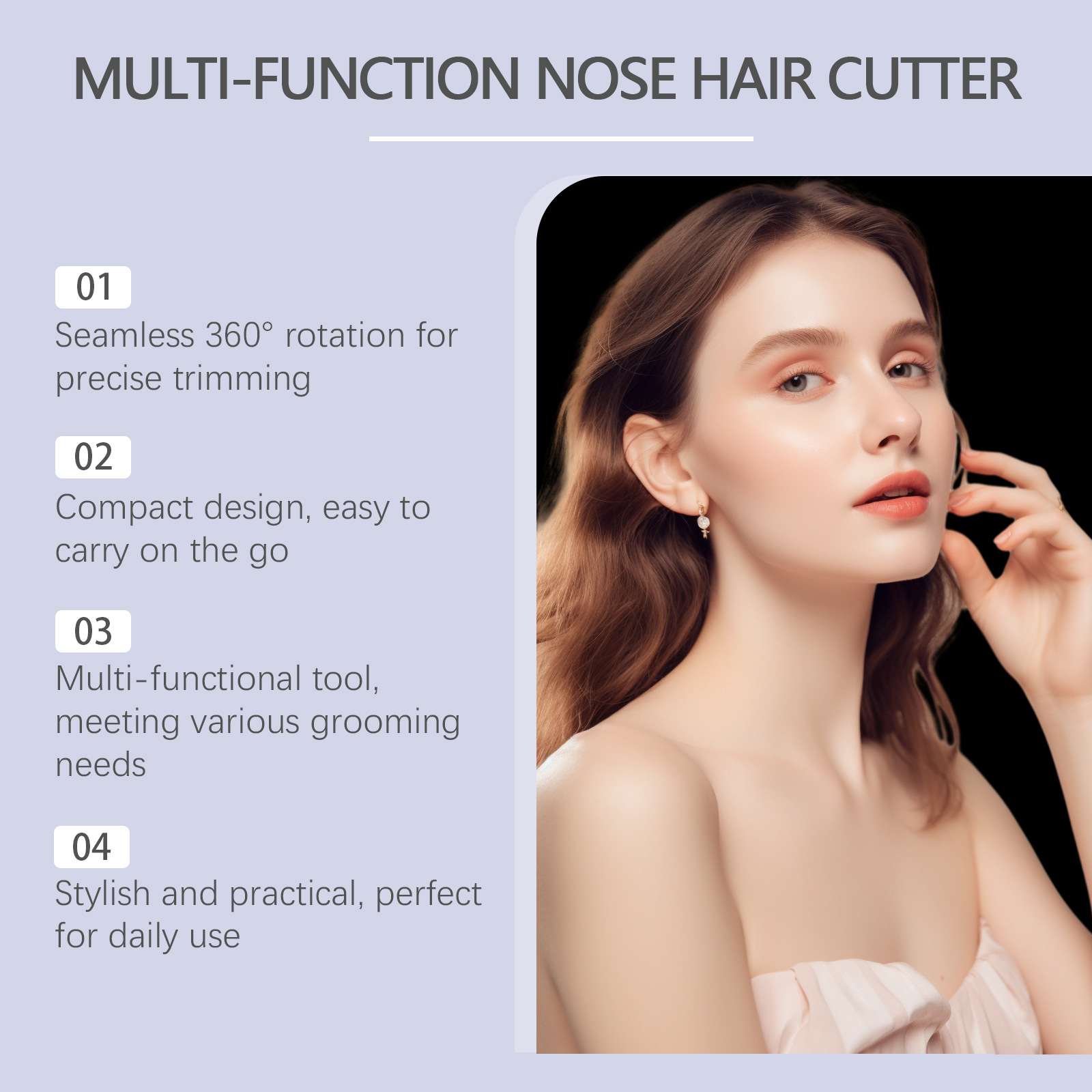 Title 4, Multifunctional Nose Hair Trimmer Gentle Cleaning