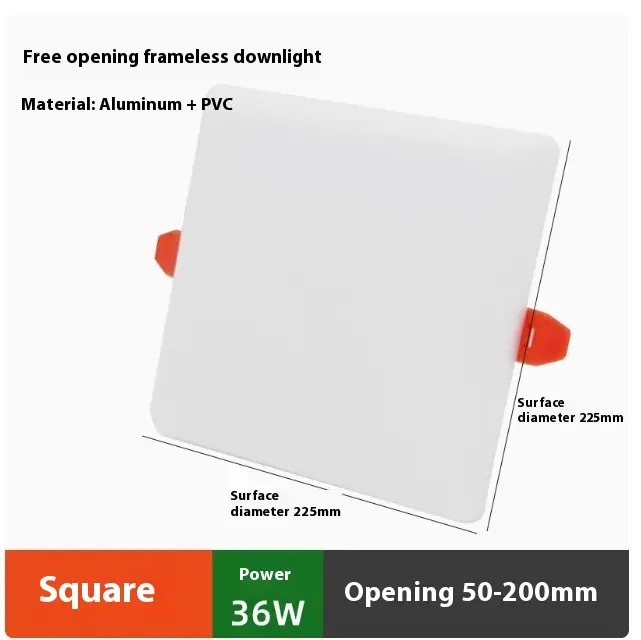 Adjustable Hole Tube Light Ultra-thin Panel Light