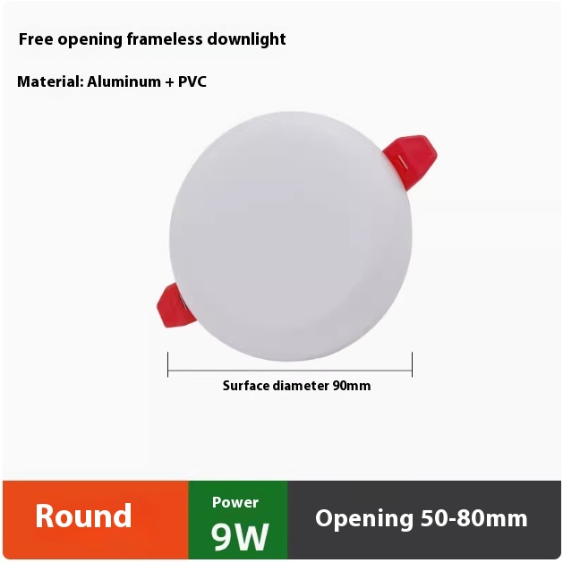 Adjustable Hole Tube Light Ultra-thin Panel Light